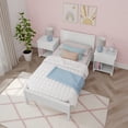 thumbnail image 6 of Max & Lily Twin Bed Frame, Solid Wood Classic Platform Bed with Panel Headboard for Kids, 6 of 10