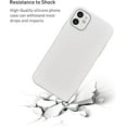 thumbnail image 4 of Case for iPhone 11 6.1 inch, Slim Soft Liquid Silicone Phone Case with Tempered Glass Back Fashion Hand Strap Shockproof TPU Bumper Cover - White, 4 of 7