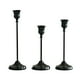 thumbnail image 2 of Juego de candelabros de hierro forjado de 3 • Candelabros de aleación de aluminio y metal • Plata, negro, rosa dorado, amarillo • 8,66x8,27x2,76 pulgadas • Decoración navideña para bodas de la cena, 2 of 6