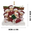 thumbnail image 5 of Decoraciones de Árbol de Navidad Personalizado Familia Bebé Lectura Colgante Conmemorativo, Bucle de Metal para Bolso de Coche Sala de Estar Árbol Puerta Pared Corona Patio, Escribir Nombre Y Mensaje, 5 of 5