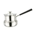 thumbnail image 1 of kurtrusly Coffee Maker Brew Pot Kettle Multifunctional Usage For Heating Butter Milk In Just Few Minutes Coffee Pot Soup Etc. Silver 1080ml, 1 of 6