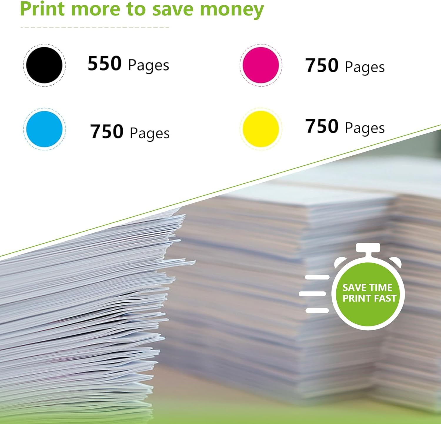 564 Ink Combo Pack Compatible for 564 XL Printer Ink Cartridges for DeskJet 3520 3525（4 Pack）