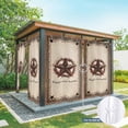 thumbnail image 6 of Outdoor Curtains for Patio Waterproof, Western Star Vintage Outdoor Privacy Panels Grommet, Country Texas Stars Buffalo Plaid Brown Blackout Outside Curtains for Porch/Cabana 54"x108", 1 Panel, 6 of 8