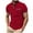 Red, variant on Mens Tops Athletic Casual Button Stand Collar Golf Shirts Summer Dress Short Sleeve Tops 2025 Fashion Red Tennis Tees With Pocket Color Block Basic Comfort Work Tops Blouses Value 2XL