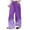 Purple, variant on Bow for Girls Wide Leg Baggy Denim Pants Baggy Jeans for Girls Cute Wide Leg Denim Pants High Waisted Trousers Teen School Trendy Streetwear with Pockets(Purple,7-8 Years)