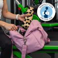 thumbnail image 5 of Beige and Black Of Leopard Print Hot Yoga Mat Towel Non Slip for Hot Yoga - Quick-Drying Yoga Mat Cover with 4 Corner Pockets with Travel Bag - Hot Yoga Towel Non Slip 74"x26", 5 of 6