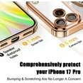 thumbnail image 6 of For iPhone 17 Pro Magnetic Glitter Case Compatible with MagSafe,Full Protection Slim Shockproof Anti-Scratch Case with Camera Lens Protector Plating Bling Dust-Proof Net, 6 of 7