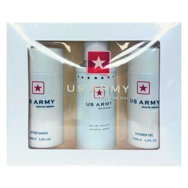 Set de 3 piezas Perfume Revolution Parfums Us Army White, 100 ml