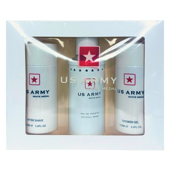 Set de 3 piezas Perfume Revolution Parfums Us Army White, 100 ml