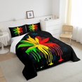 thumbnail image 4 of Juego de Cama Hojas de Cannabis Trippy para Niños Niñas Marihuana, 4 of 5