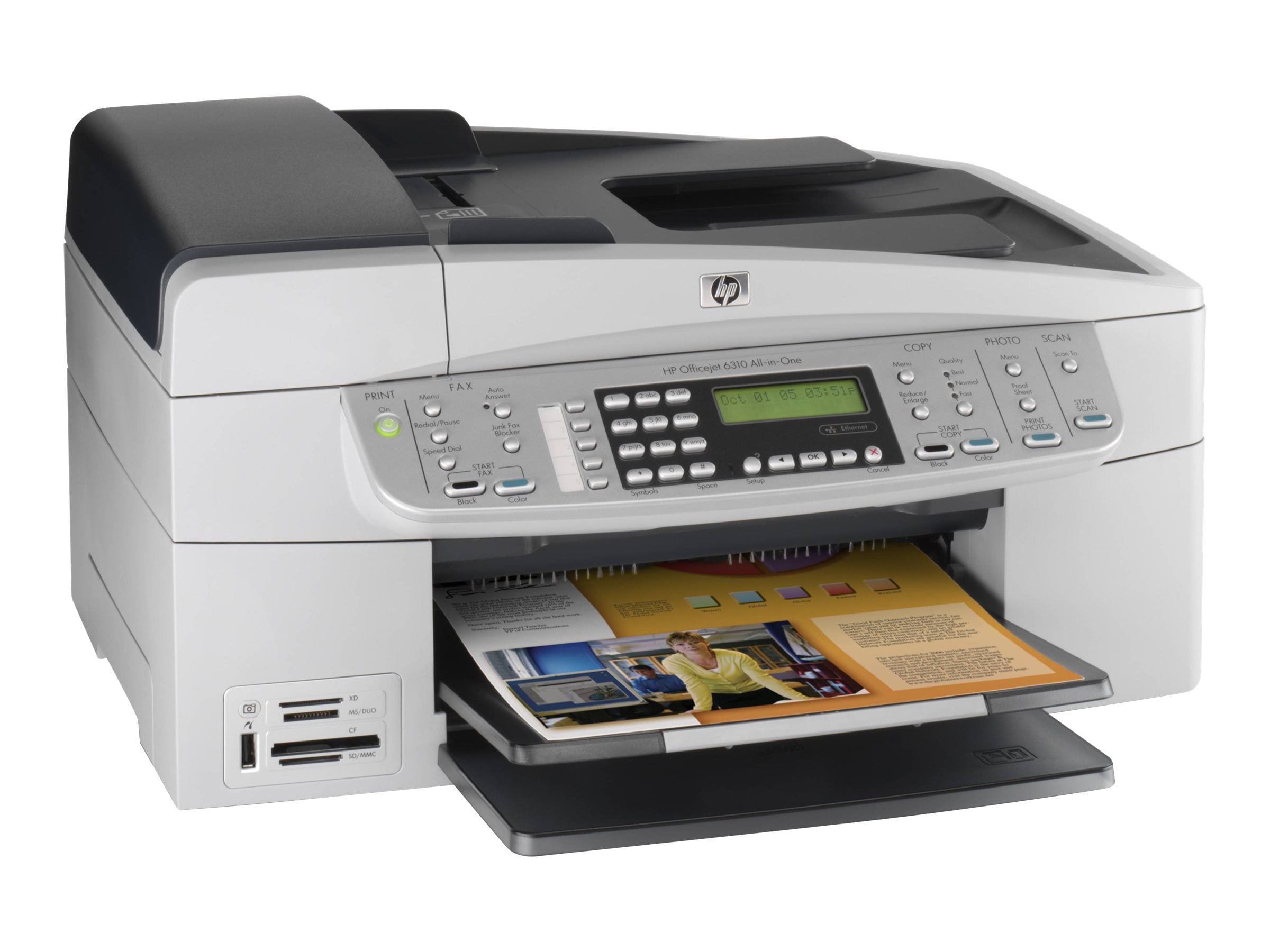 HP Officejet 6310 All-in-One - Multifunction printer - color - ink-jet -  8.5 in x 11.7 in (original) - 8.5 in x 24 in (media) - up to 30 ppm  (copying) ...