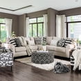 thumbnail image 2 of Bowery Hill Contemporary Chenille Corner Sectional in Ivory Finish, 2 of 6