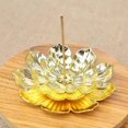 thumbnail image 3 of Incense Burner,lotus Incense Stick Incense Holder(1pcs, Gold), 3 of 5