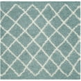 thumbnail image 6 of SAFAVIEH Dallas Jerrie Geometric Shag Area Rug, Seafoam/Ivory, 6' x 6' Square, 6 of 8