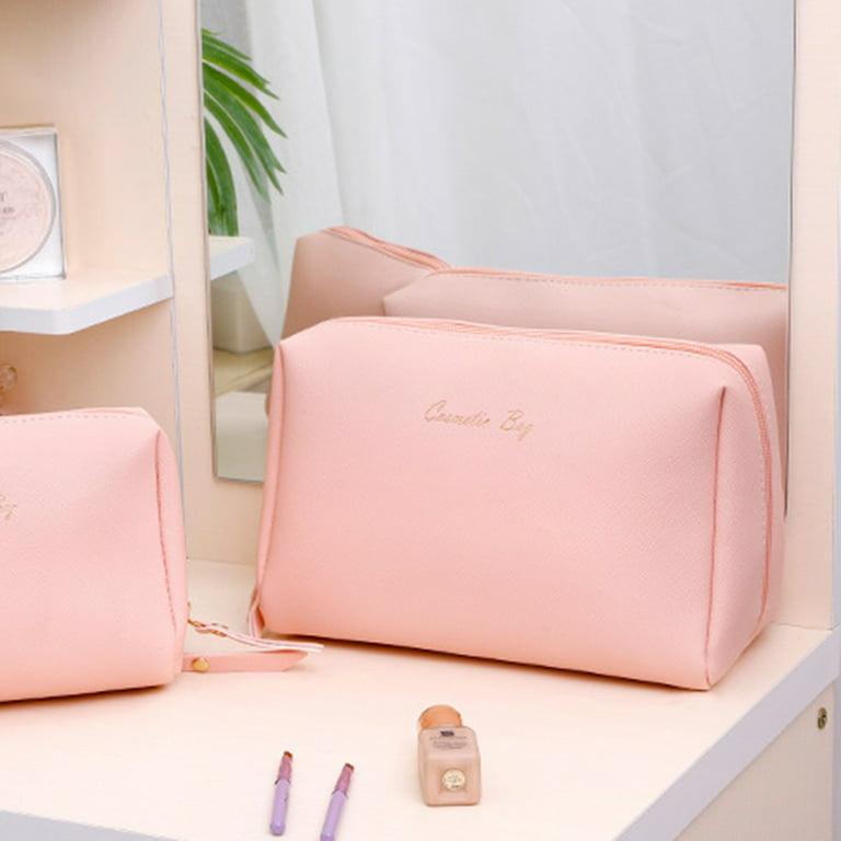 Woman's DIY Craft Makeup Travel Bag Pink Canvas Pouch Makeup Bag Bulk  Cosmetic Bag Zipper Canvas Pencil Case Pouch Gift For Her