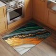 thumbnail image 2 of 2x3 Ft Entryway Area Rug, Teal Orange Marble Kitchen Rug Runner Washable Floor Mat, Modern Ink Painting Abstract Non Slip Indoor Door Mat Throw Carpet for Bathroom Living Room Bedroom, 2 of 8