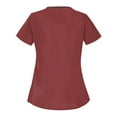 thumbnail image 3 of T-Shirt for Women Women's Solid Color Short Sleeve Workwear With Double Pockets Top, 3 of 3