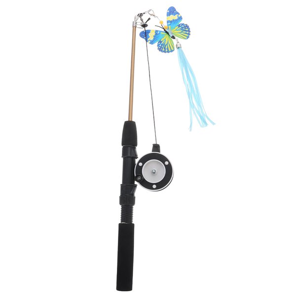 KAKOWELY 1 juego de varita retráctil para gatos, juguete interactivo para gatos, juguete para gatitos.