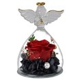 thumbnail image 1 of Rosa eterna con forma de ángel para niña, cubierta de cristal, regalo de vacaciones, decoración de rosas, regalo de cumpleaños para amigos y familiares, 1 of 5