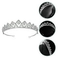thumbnail image 3 of Boda Novia Corona Hueco Estrellas Diadema Diamante de imitación Banquete Tocado Tocado, 3 of 5