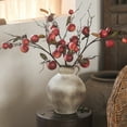 thumbnail image 3 of Faux Red Apple Branch Stem 36" Tall, 3 of 6
