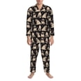 thumbnail image 3 of Xecao French Bulldog Print Pajamas Set Mens Pajamas Long Sleeve Loungewear Two-Piece Sleepwear Button-Down Pjs Set,2PJS-Medium, 3 of 7
