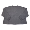 thumbnail image 2 of Calvin Klein Women's Relaxed Fit Logo Drop Shoulder Fleece Pullover Sweatshirt (Black Heather, L), 2 of 2