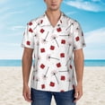 thumbnail image 2 of Susaid Ladybug With Dandelion Print Short Sleeve Shirts Button Down Casual Shirts Summer Beach Aloha Button Down Short Sleeve for Men ,XX-Large, 2 of 7