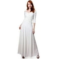 thumbnail image 4 of Evanese Women's Elegant Slip On Long Formal Evening Dress with 3/4 Sleeves, 4 of 4