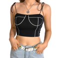 thumbnail image 1 of Haut Court Sans Manches Bustier Bandeau pour Femmes, 1 of 10