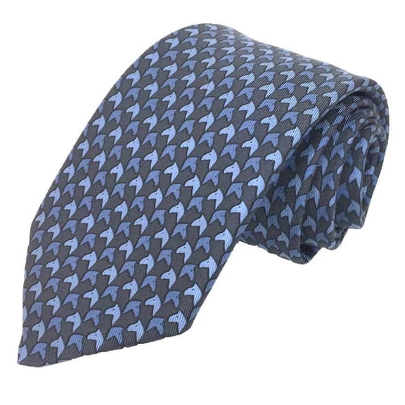 Pre-Owned Hermes HERMES Tie Silk Horse 005925T 03 CRAVATE TWILL TIE 7 POULAIN Navy MARIN...
