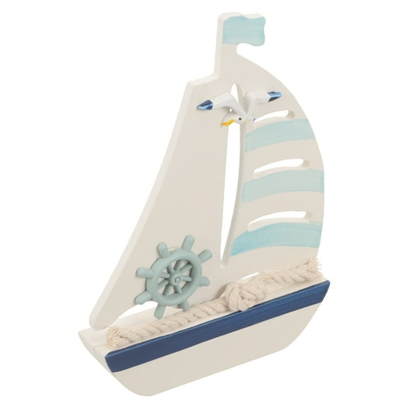 Clispeed Nautical Nursery Decor Sailing Ornament White 1Pcs for Home Decoration