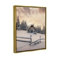 thumbnail image 4 of Stupell Industries Rural Winter Cabin Landscape Photography Gold Floater Framed Canvas Art Print Wall Art, 17 x 21, 4 of 10