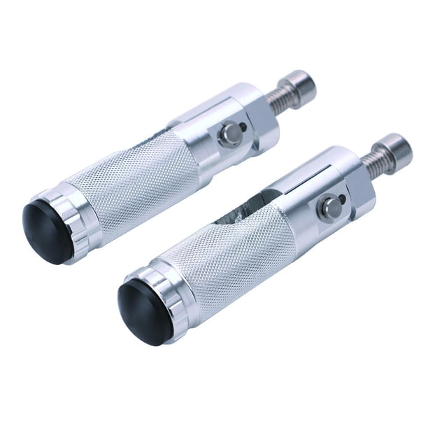 2 piezas de reposapiés plegables universales para motocicleta, de tablas de piso para pedales para ATV, scooter, motos de , motocicleta (8 Plata shamjiam Reposapiés de reposapiés de motocicleta