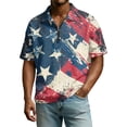 thumbnail image 5 of 4th of July 250th Anniversary Men's Patriotic Zip Short Sleeve Polo Shirt, 1776-2026 Flag Print, Quarter-Zip Collar Commemorative Events Summer Casual Going Out Tops Wine XXXL, 5 of 9