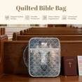 thumbnail image 6 of Xoenoiee Horse Pattern Bible Cover with Handle, Zippered Bible Carrying Case for Women Men, Quilted Bible Tote Bag Book Cover Accessories, Christian Gifts 8.27 x 10.63 x 2.17 In, 6 of 7