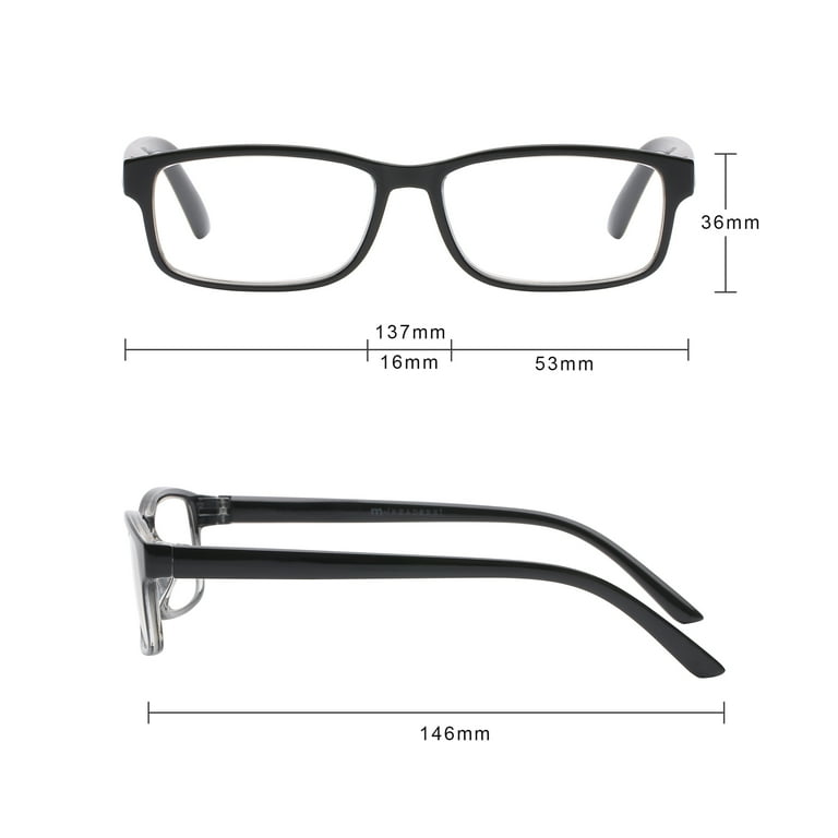 M+ Fraizer +1.25 Reading Glasses, Black HSA/FSA Eligible  display picture 2