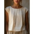 thumbnail image 3 of Blczomt Casual Trendy Tops for Women 2026 White Lightweight T Shirt Blouses for Women Plus Size,XL, 3 of 8