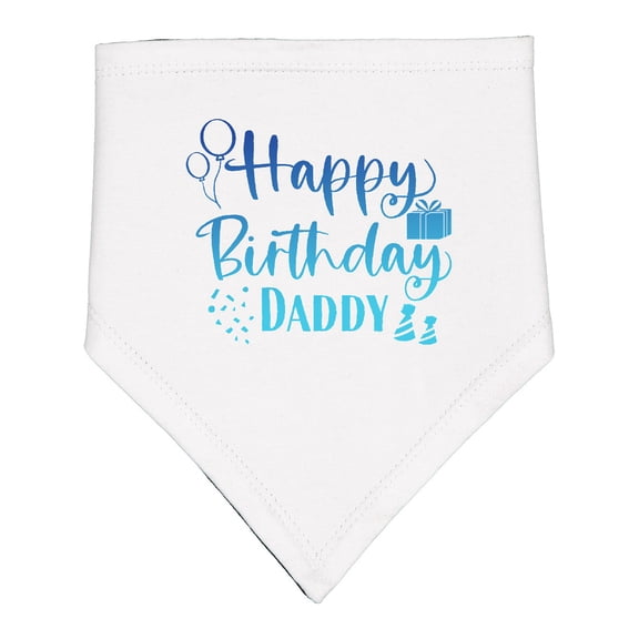 Inktastic Blue Happy Birthday Daddy Baby Bandana Bib
