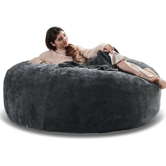 COCONINO WJ Filled Bean Bag Chair - Teddy Fabric, Memory Foam, Pre-Filled For Living Room