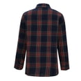 thumbnail image 4 of Busydd Womens Flannel Plaid Shacket Jacket Fashion Turndown Collar Long Sleeve Shirts for Women Casual Lightweight Fall Jackets Button Down Blouses Coats Cardigans with Pockets, 4 of 6