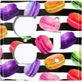 thumbnail image 4 of Metal Light Switch Plate Cover Colorful Macaroon Dessert Black White Stripes CAK013, 4 of 14
