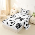 thumbnail image 2 of Erosebridal Vintage Ribbon Bow Twin Sheet Sets For Girls Teens,Kids Football Soccer Bedding 3pcs, 2 of 6