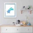 thumbnail image 2 of 8x10 Framed Nursery Wall Art Boho Galaxy Shooting Star Poster in Blue with Baby Blue Mat in 10x12, 2 of 5