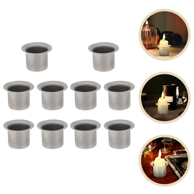 unbranded 10Ud Vasos Para Velas De Hierro Plateado Para Manualidades Y Interior