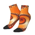 thumbnail image 2 of Bingfone Orange Rotating Design Patterned Men'S Women'S Casual Cotton Socks, 2 of 9