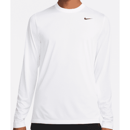 Nike Dri-FIT Legend Men's Long-Sleeve Fitness Top Color: White/Black Size: 2XL