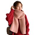 thumbnail image 2 of Skymirror Women Scarf Knitted Solid Color Plain Thickened Soft Keep Warm Comfortable Autumn Winter Adults Long Scarf Shawl for Outdoor, 2 of 8
