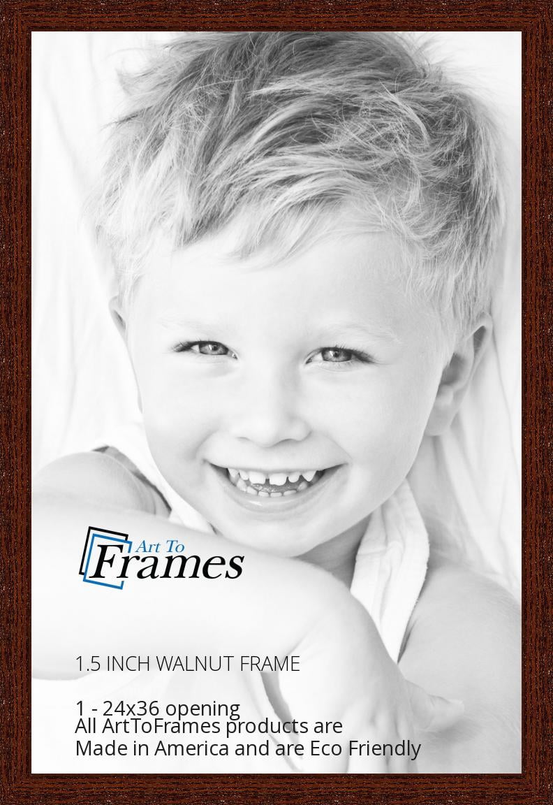 ArtToFrames 18x24 Inch Windsor Mahogany Picture Frame, This Brown MDF Poster Frame is Great for Your Art or Photos, Comes with 060 Plexi Glass (4684)