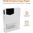 thumbnail image 6 of Multipurpose Copy Printer Paper, 8.5 x 11 Inches, 20 lb, 92 Bright, White, 1 Ream (500 Sheets), 6 of 8